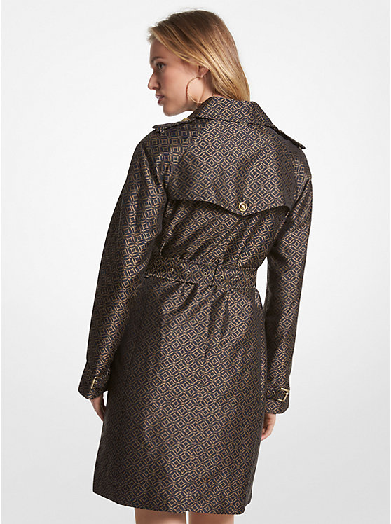 Trench-coat en jacquard à logo image number 1
