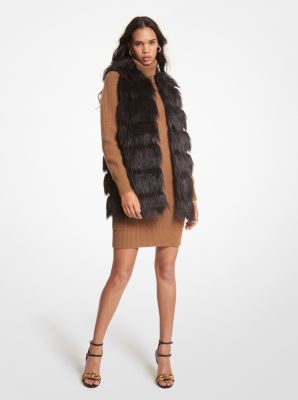 Top 87+ imagen michael kors faux fur vest