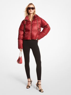 Michael kors red clearance quilted jacket