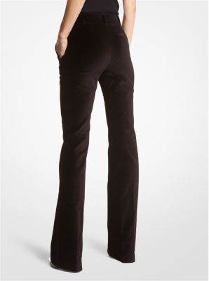 Stretch Velvet Bootcut Pants image number 1