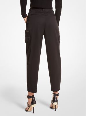 Cotton Cargo Pants - Black - Ladies