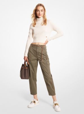 Pantalon cargo en coton extensible image number 0