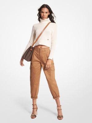 Pantalon cargo en coton extensible image number 0