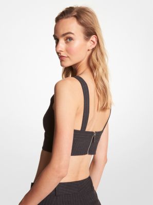 Haut de style soutien gorge en flanelle de laine extensible