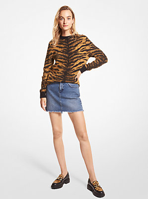 Michaelkors Brushed Tiger Jacquard Sweater