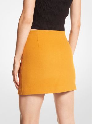 Wool Melton Mini Skirt