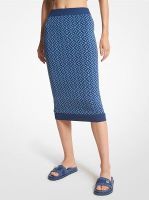 Logo Jacquard Pencil Skirt | Michael Kors