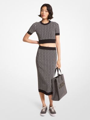 Logo Jacquard Pencil Skirt | Michael Kors