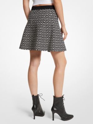 Logo Jacquard A-Line Skirt image number 1