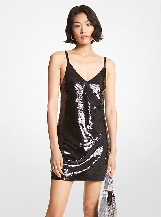 Sequined Mesh Tank Dress image number 0