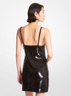 Robe camisole en maille à paillettes image number 1