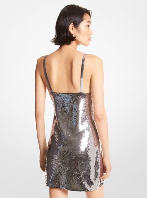 Robe camisole en maille à paillettes