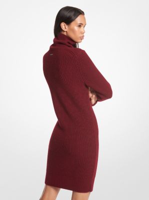 Burgundy turtleneck outlet dress