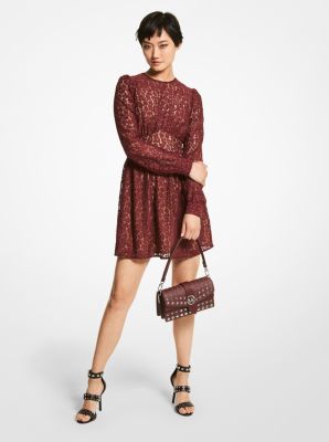 Leopard Corded Lace Mini Dress | Michael Kors