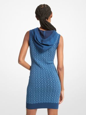 Logo Jacquard Hoodie Dress | Michael Kors Canada