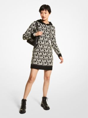 Logo Brushed Knit Hoodie Dress image number 0