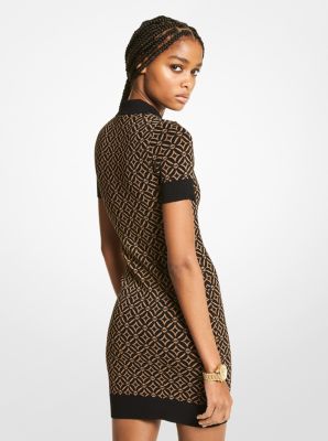 Logo Jacquard Polo Dress