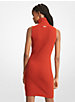 Ribbed Wool and Cashmere Blend Sleeveless Turtleneck Dress image number 1