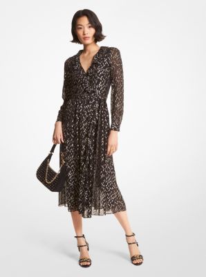 Michael kors long sleeve wrap dress online