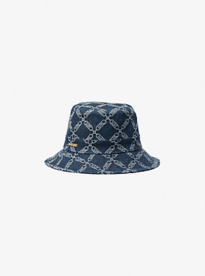 마이클 코어스 Michaelkors Empire Logo Jacquard Denim Bucket Hat