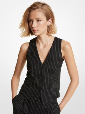 Pinstripe Stretched Flannel Vest image number 0