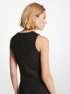 Pinstripe Stretched Flannel Vest image number 1