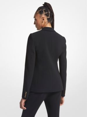 Cascade Front Knit Crepe Blazer – Shop BBJ