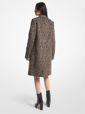 Brushed Leopard Jacquard Coat image number 1