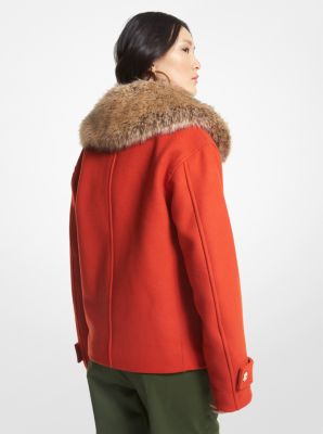 Michael kors hooded peacoat online