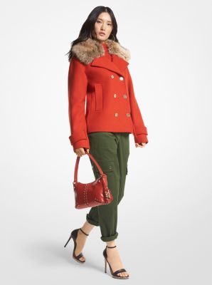 Michael kors hotsell faux fur peacoat