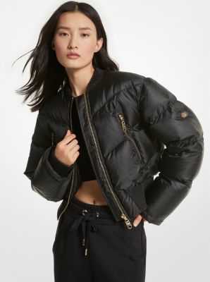 Michael kors satin bomber hot sale jacket