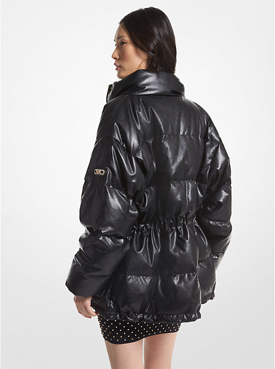 Quilted Coated Puffer Jacket image number 1