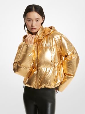 Michael kors store jacket womens gold