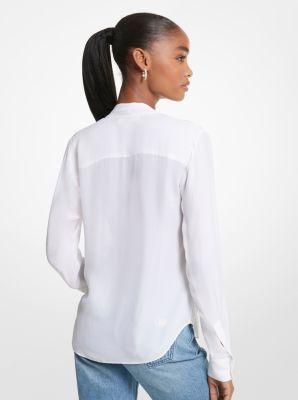 Michael kors tie neck blouse online