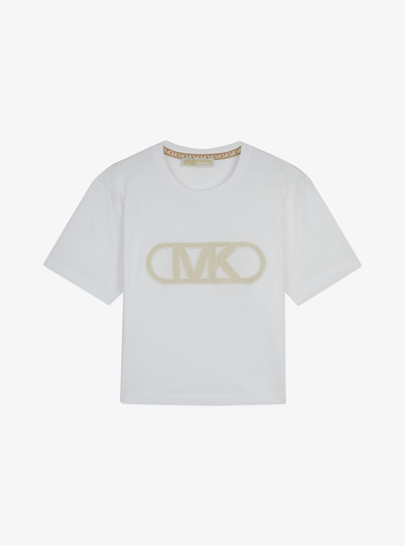MKCamiseta de algodón orgánico con logotipo imperio - Blanco - Michael Kors
