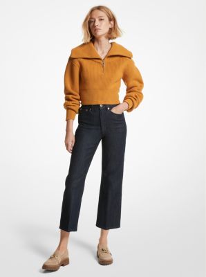 Michael kors half zip sweater hotsell