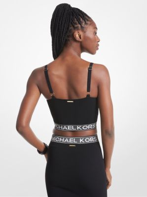 Logo Tape Stretch Knit Tank Top | Michael Kors Canada