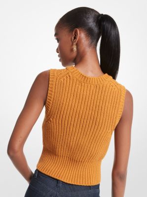 Sleeveless Merino Wool Blend Top image number 1