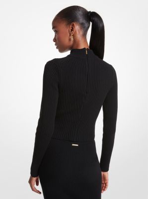 MICHAEL Michael Kors Sleeveless Cropped Turtleneck Sweater