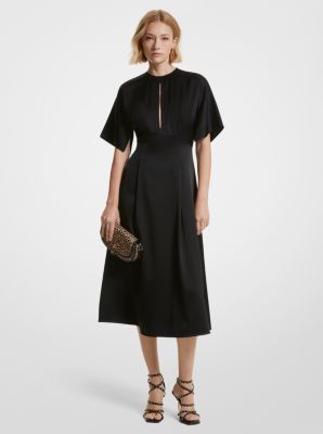 Wool Blend Belted Midi Dress | Michael Kors