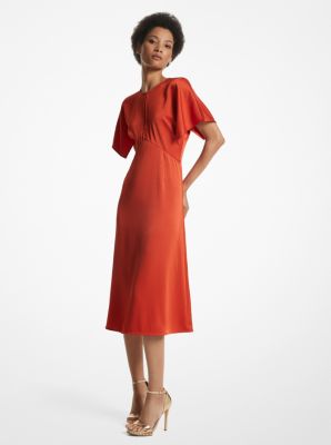 Crepe Stretch Ponte Midi Dress image number 0