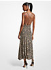 Leopard Print Matte Jersey Cutout Slip Dress image number 1