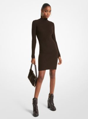 Ribbed Merino Wool Blend Dress image number 0