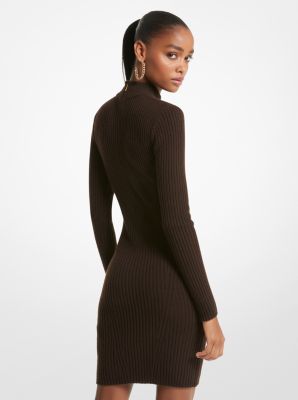 Ribbed Merino Wool Blend Dress image number 1