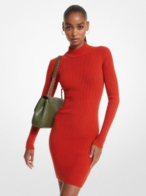 Ribbed Merino Wool Blend Dress image number 0