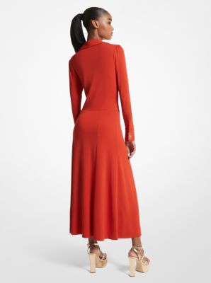 Stretch Matte Jersey Dress in BRT TRRACTTA | Michael Kors
