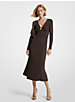 Ribbed Stretch Knit Ring Midi Dress image number 0
