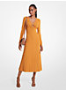 Ribbed Stretch Knit Ring Midi Dress image number 0