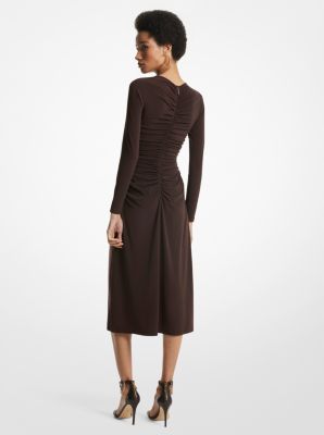 Kleid aus dichtem Stretch-Jersey mit Raffung image number 1