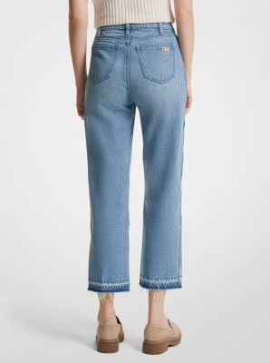 Cropped Denim Flared Jeans image number 1